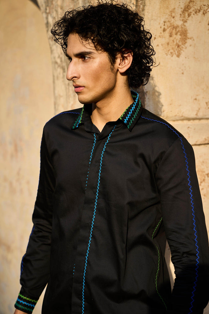 ZIG ZAG STITCH SHIRT - dash and dot dash and dot