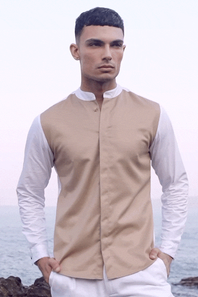 CONTRAST FRONT SHIRT - dash and dot