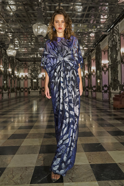 DRAPED AND PLEATED KAFTAN