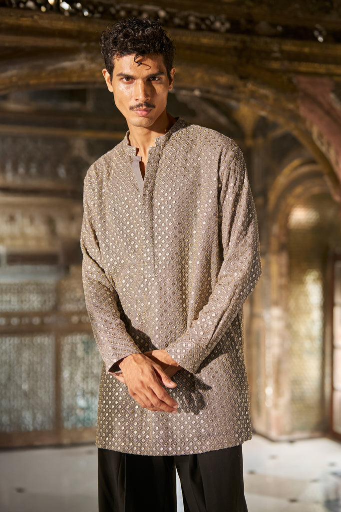 MIRRORWORK KURTA SHIRT dash and dot