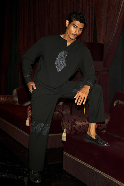 PAISLEY EMBROIDERED PANT SET