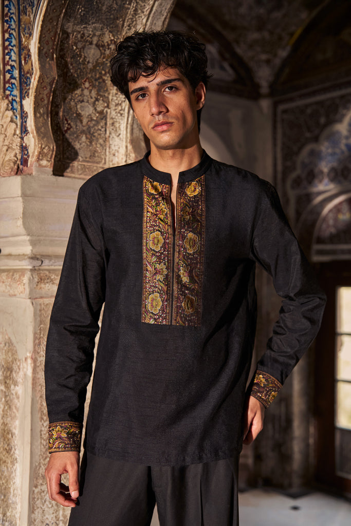 BENARES BORDER APPLIQUÉ SHIRT dash and dot