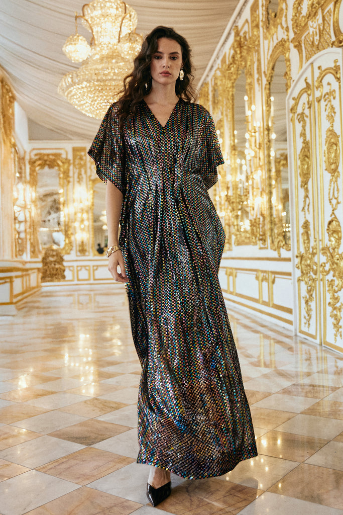 MULTICOLOUR SEQUIN KAFTAN dash and dot