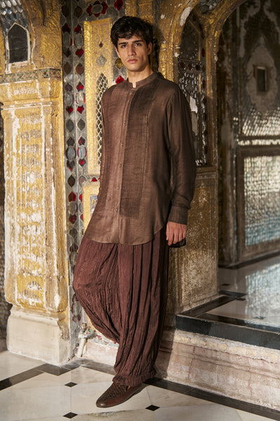 PINTUCK LONGLINE SHIRT