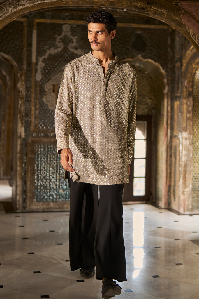 WIDE-LEGGED BLACK PANT dash and dot