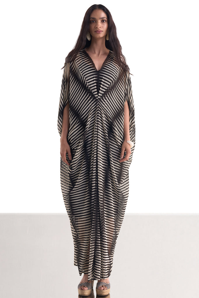 MONOCHROME KNITTED KAFTAN dash and dot