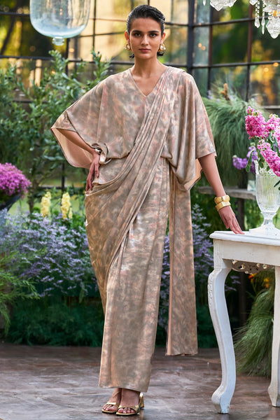 SARI DRAPE KAFTAN GOWN