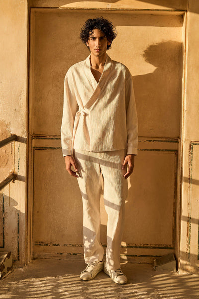 SIDE TIE TEXTURED SET - dash and dot