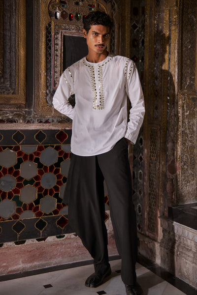 ASYMMETRICAL BLACK PANT