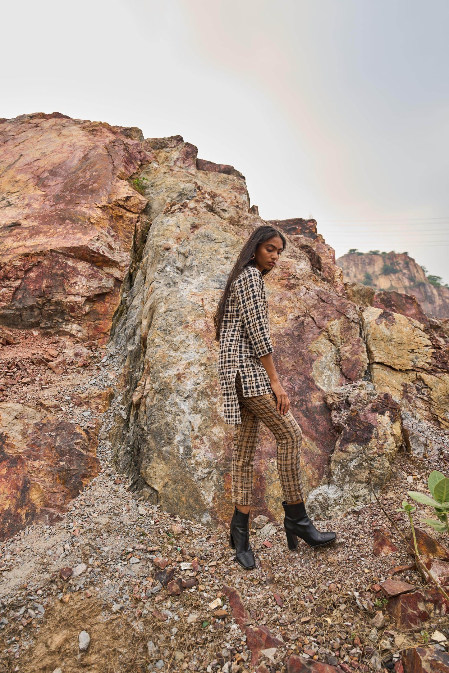 BROCADE HOUNDSTOOTH PANT - dash and dot