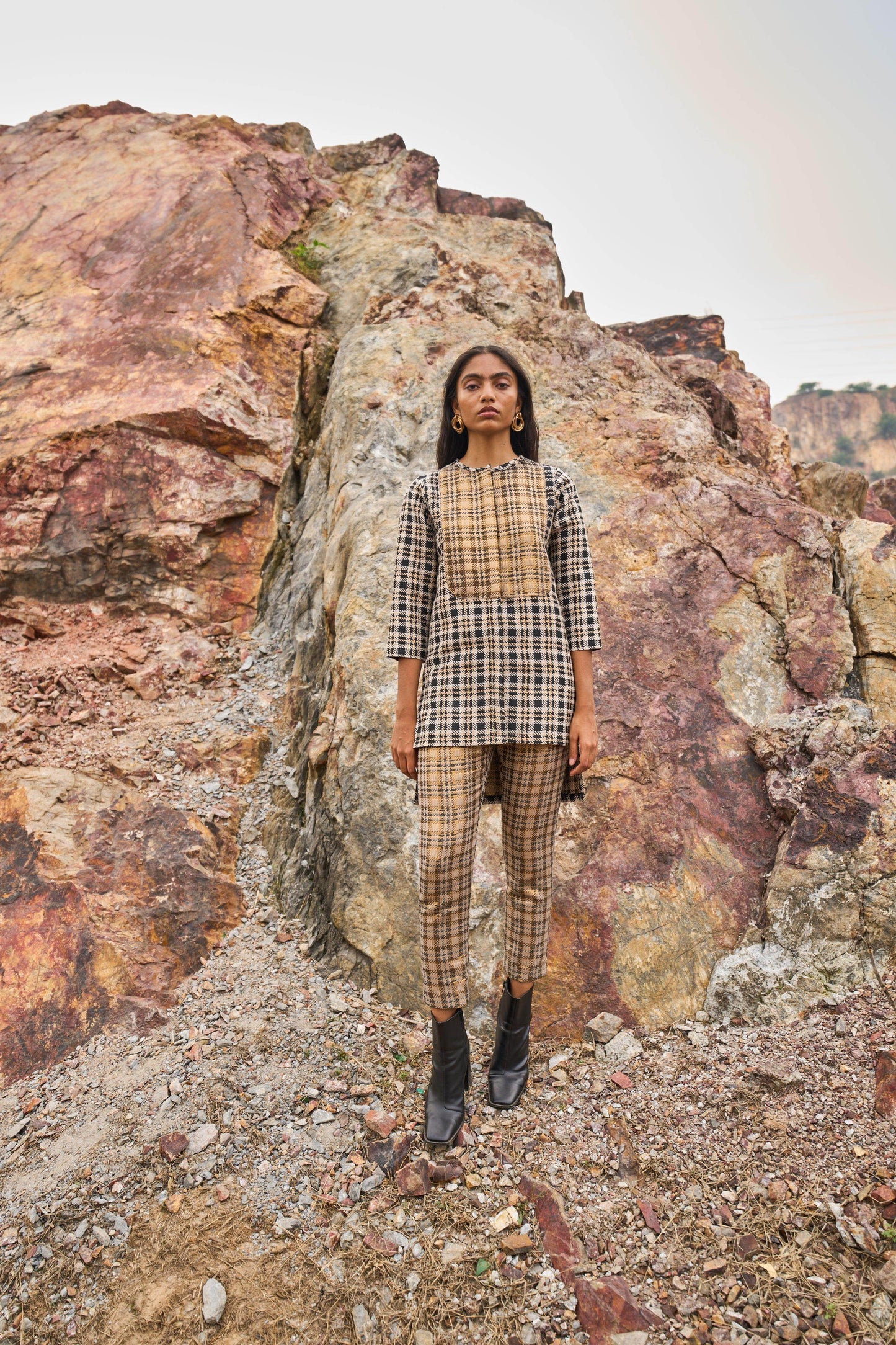 BROCADE HOUNDSTOOTH PANT - dash and dot