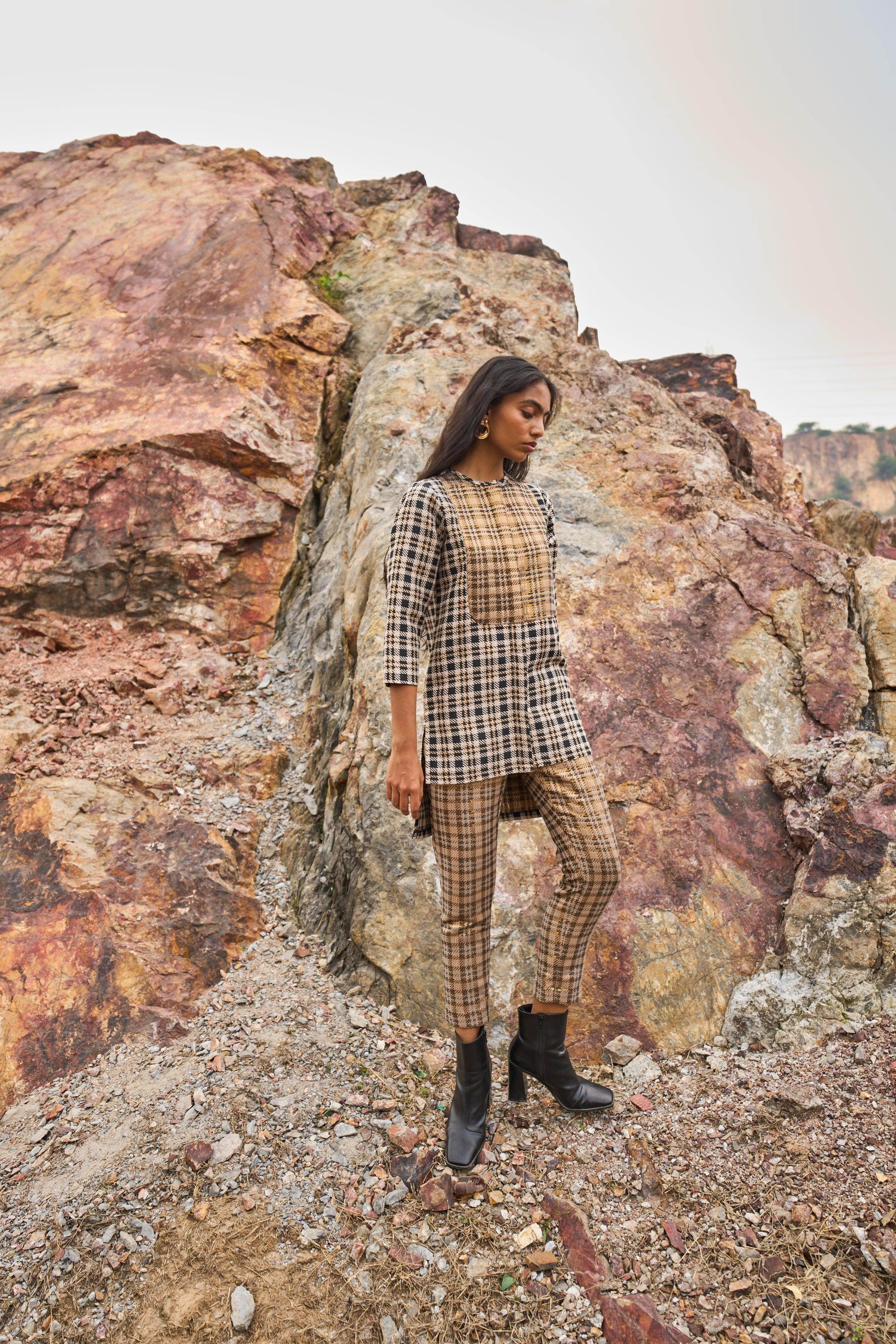 BROCADE HOUNDSTOOTH PANT - dash and dot