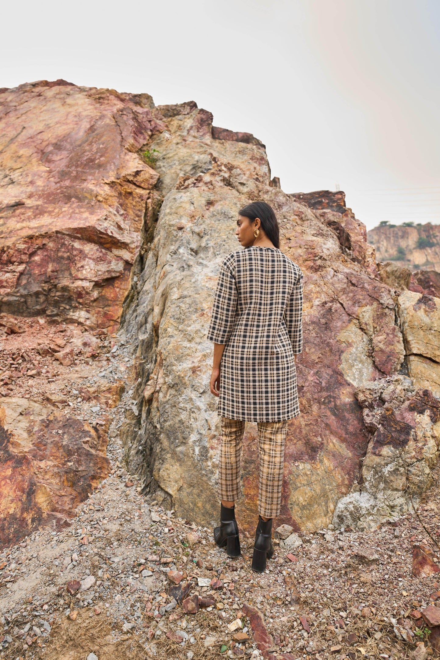 BROCADE HOUNDSTOOTH PANT - dash and dot