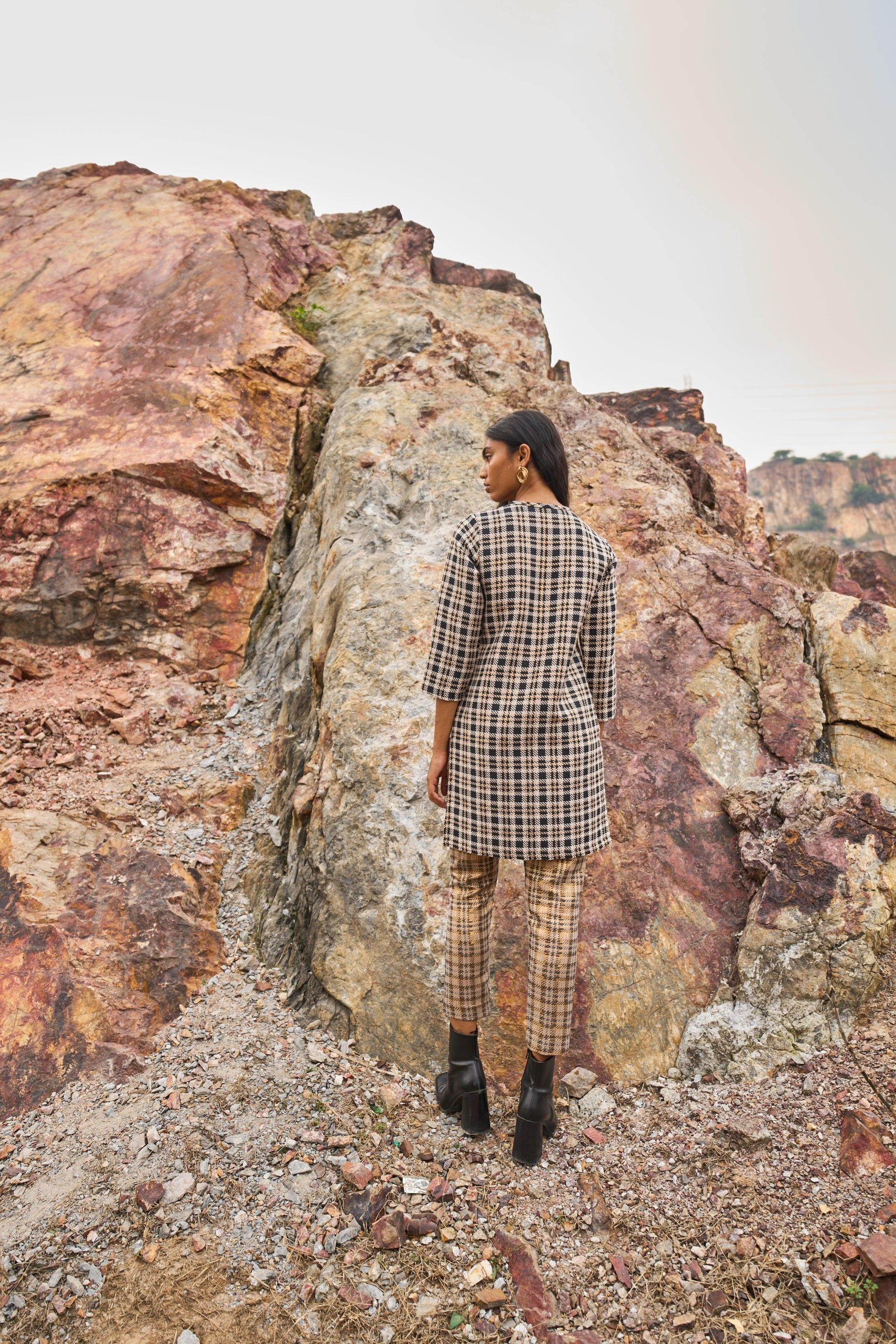BROCADE HOUNDSTOOTH PANT - dash and dot