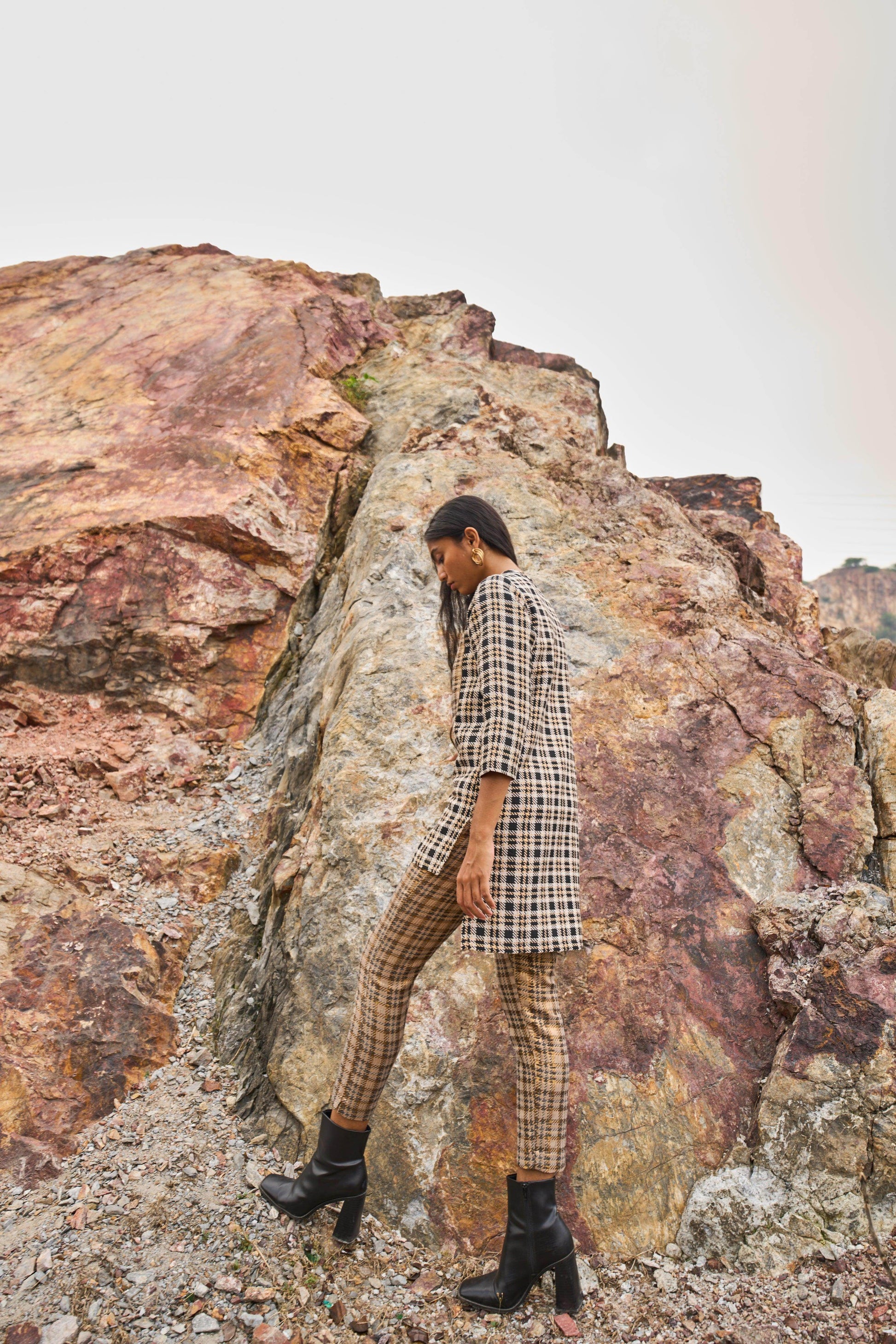 BROCADE HOUNDSTOOTH PANT - dash and dot