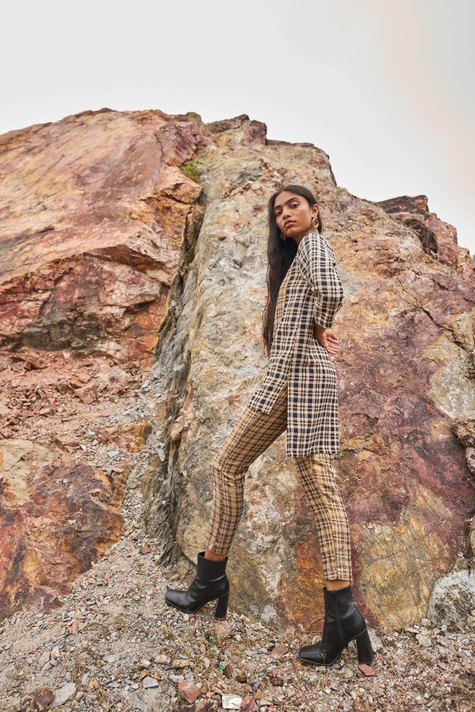 BROCADE HOUNDSTOOTH PANT - dash and dot dash and dot