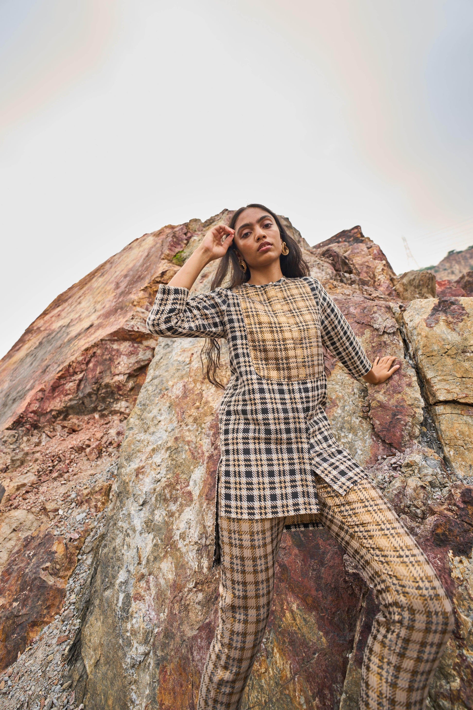 BROCADE HOUNDSTOOTH PANT - dash and dot