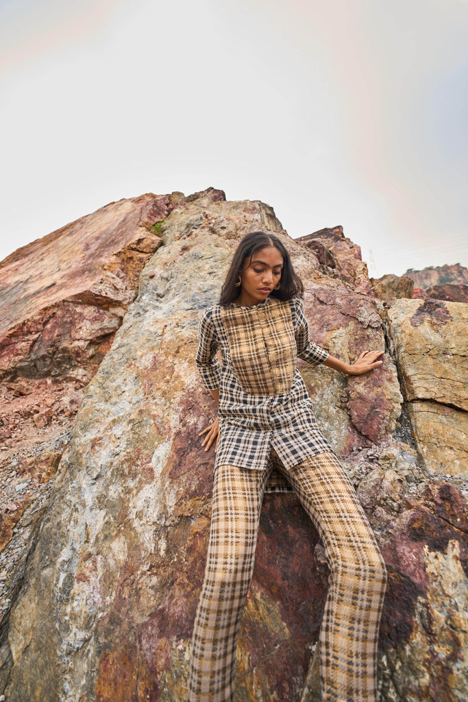 BROCADE HOUNDSTOOTH PANT - dash and dot dash and dot