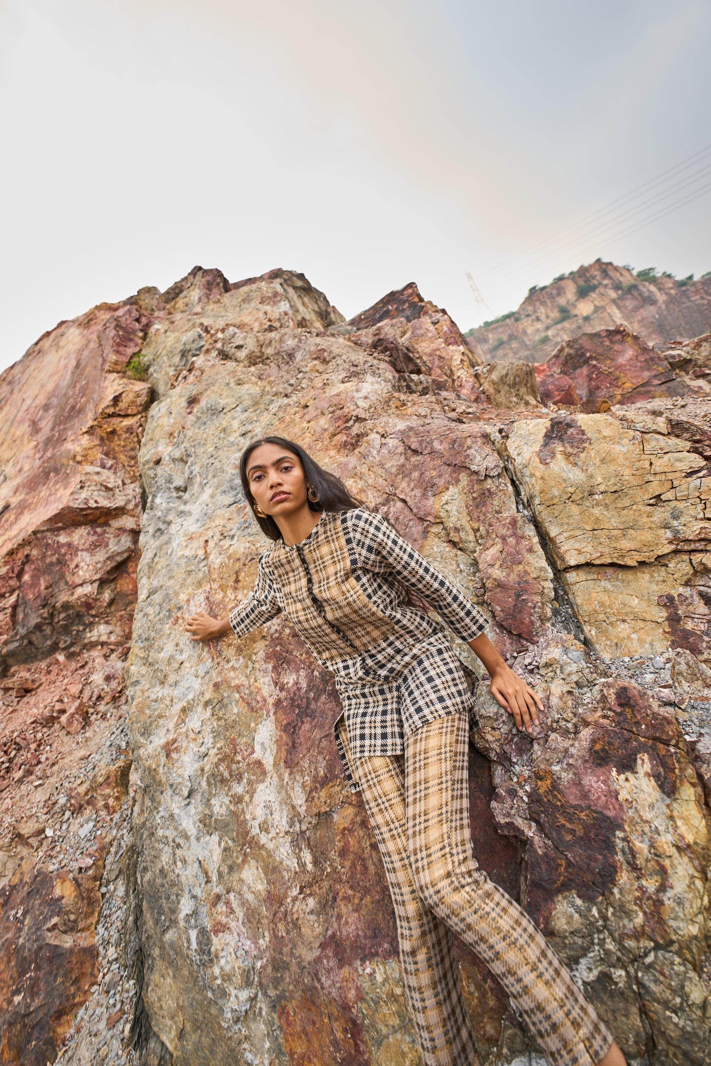 BROCADE HOUNDSTOOTH PANT - dash and dot
