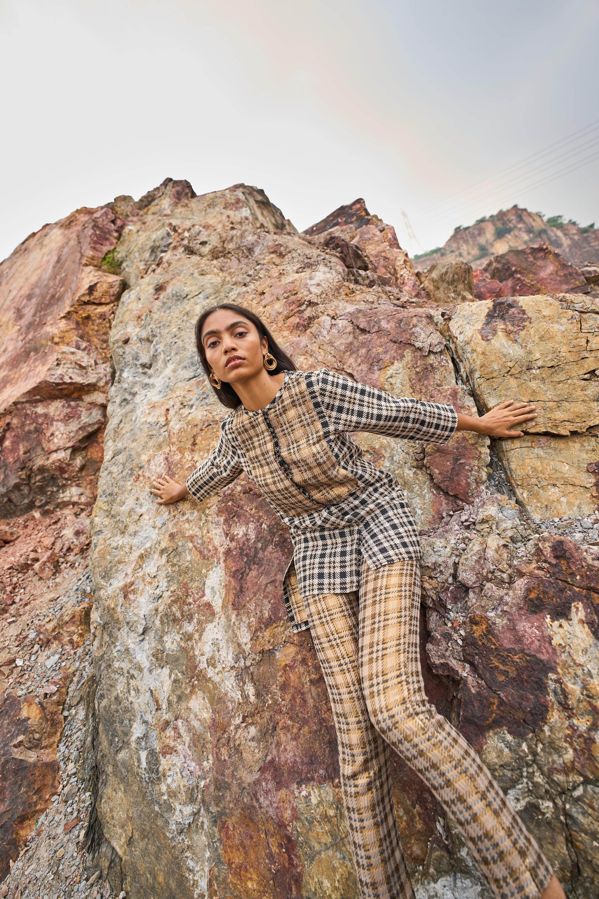 BROCADE HOUNDSTOOTH PANT - dash and dot