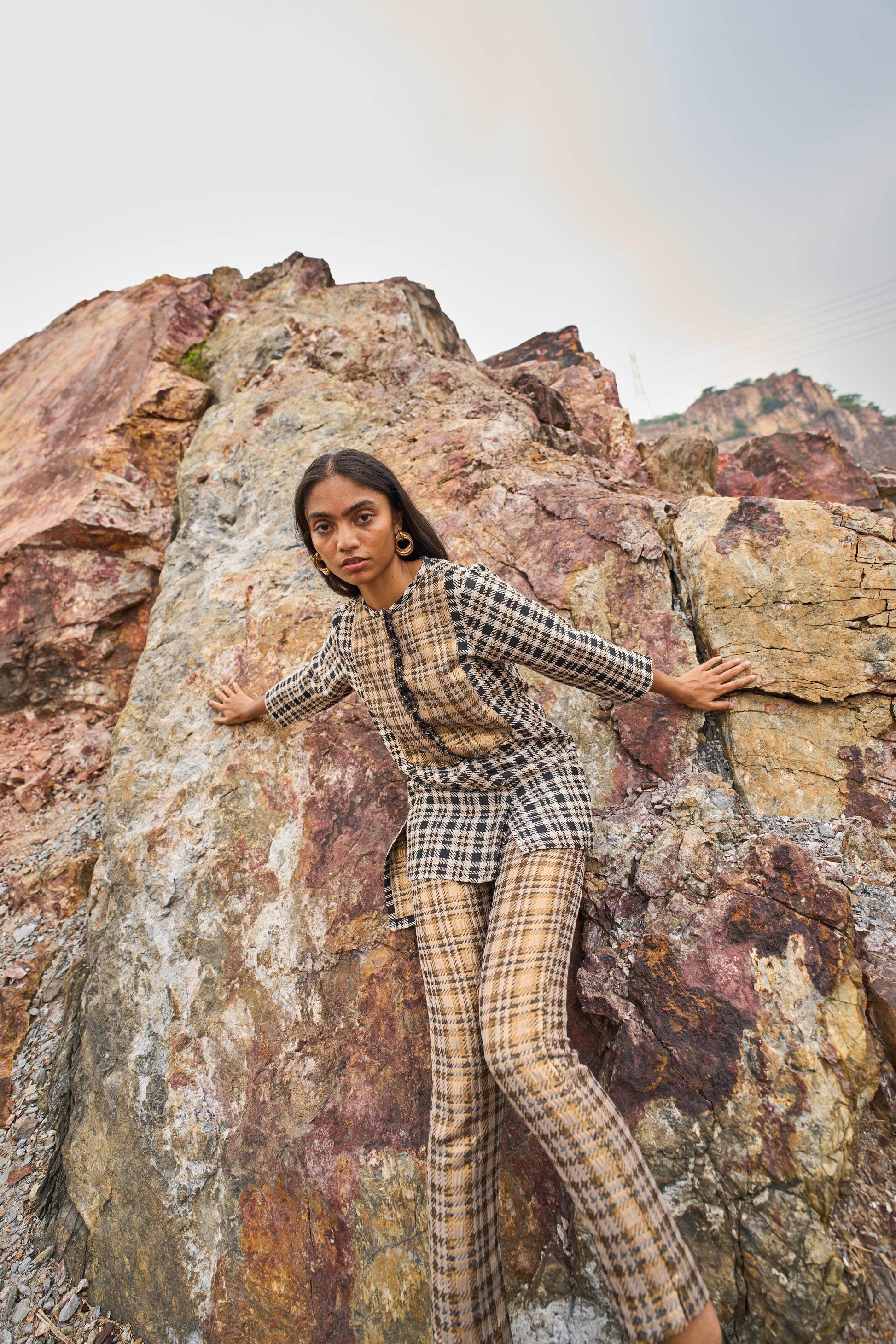 BROCADE HOUNDSTOOTH PANT - dash and dot