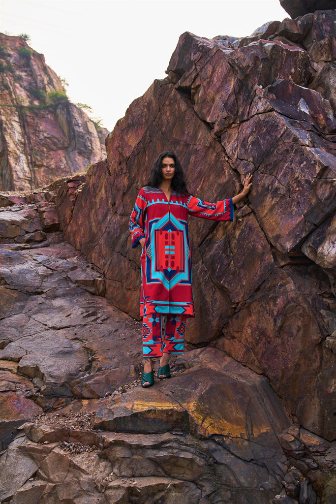 TRIBAL PRINTED PANT SET - dash and dot dash and dot