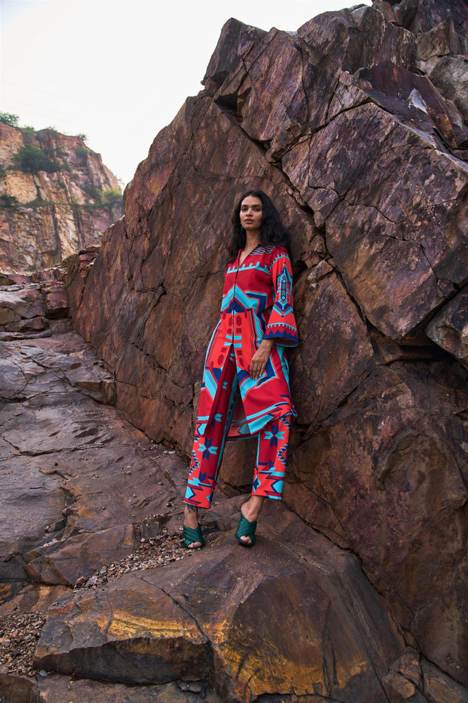 TRIBAL PRINTED PANT SET - dash and dot dash and dot