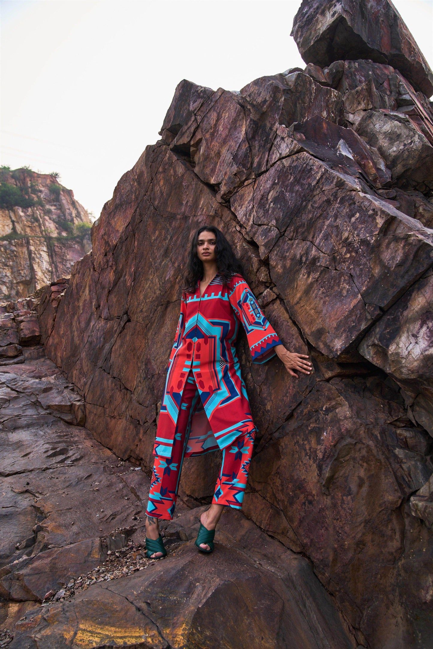 TRIBAL PRINTED PANT SET - dash and dot