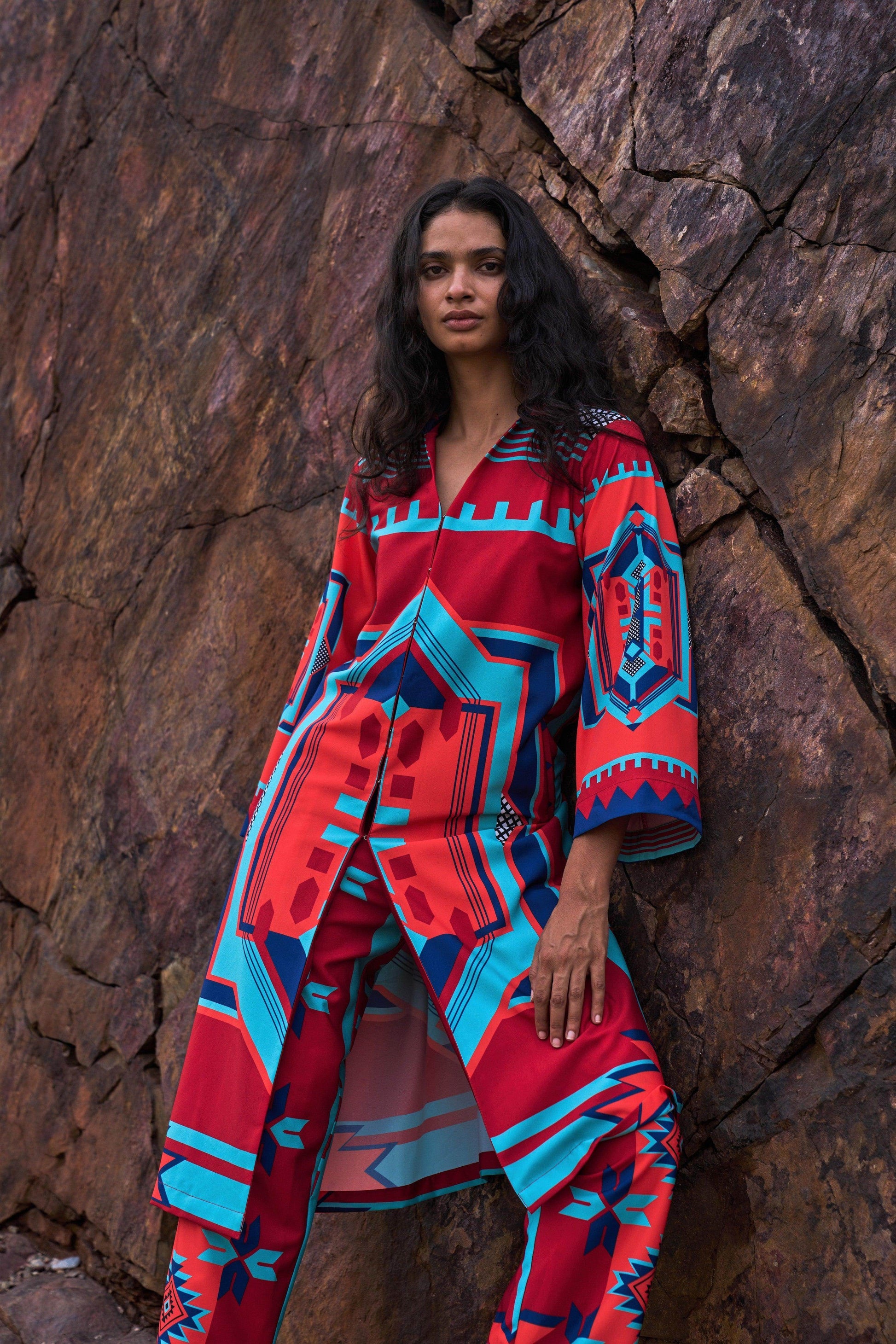 TRIBAL PRINTED PANT SET - dash and dot