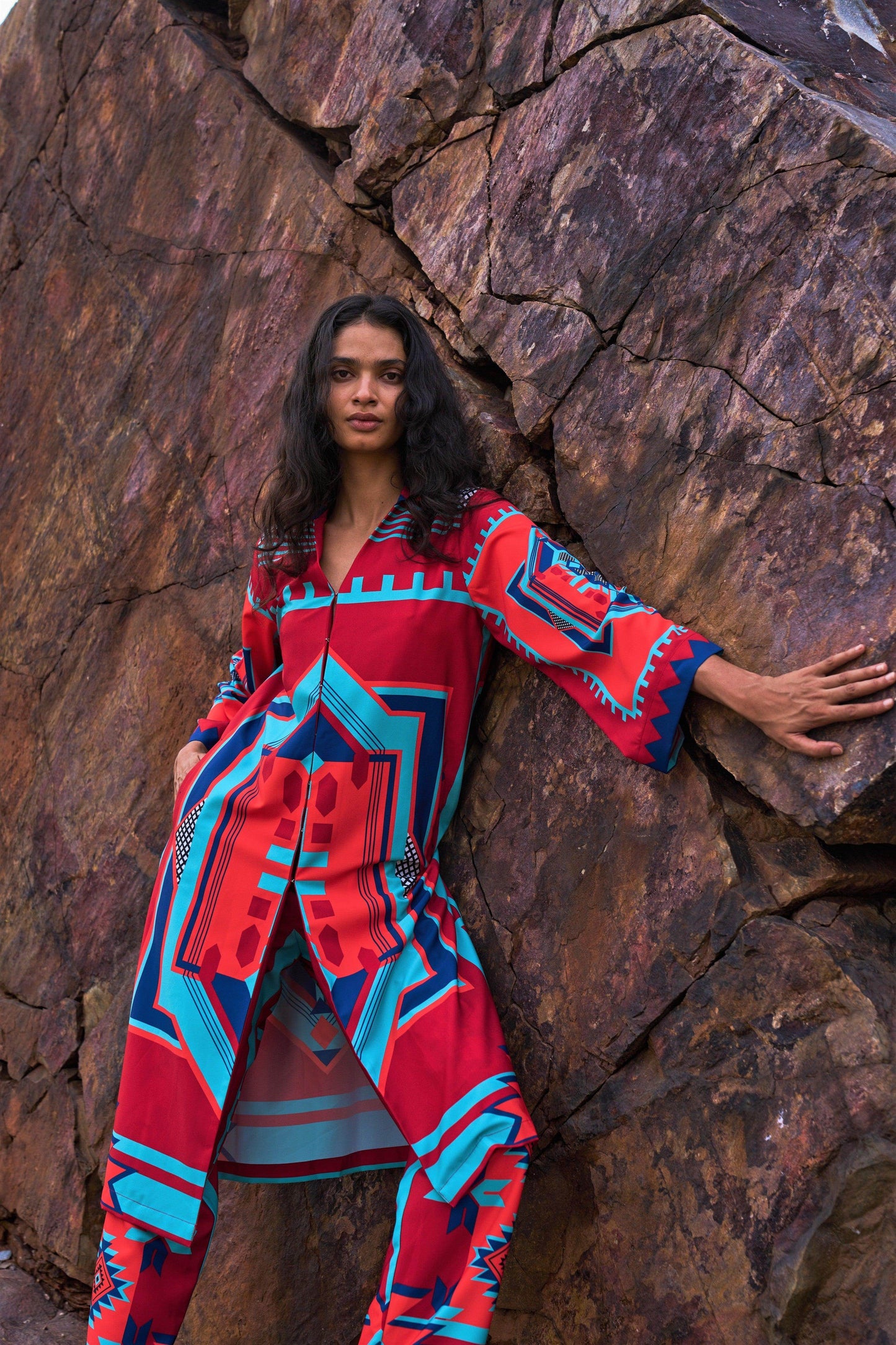 TRIBAL PRINTED PANT SET - dash and dot