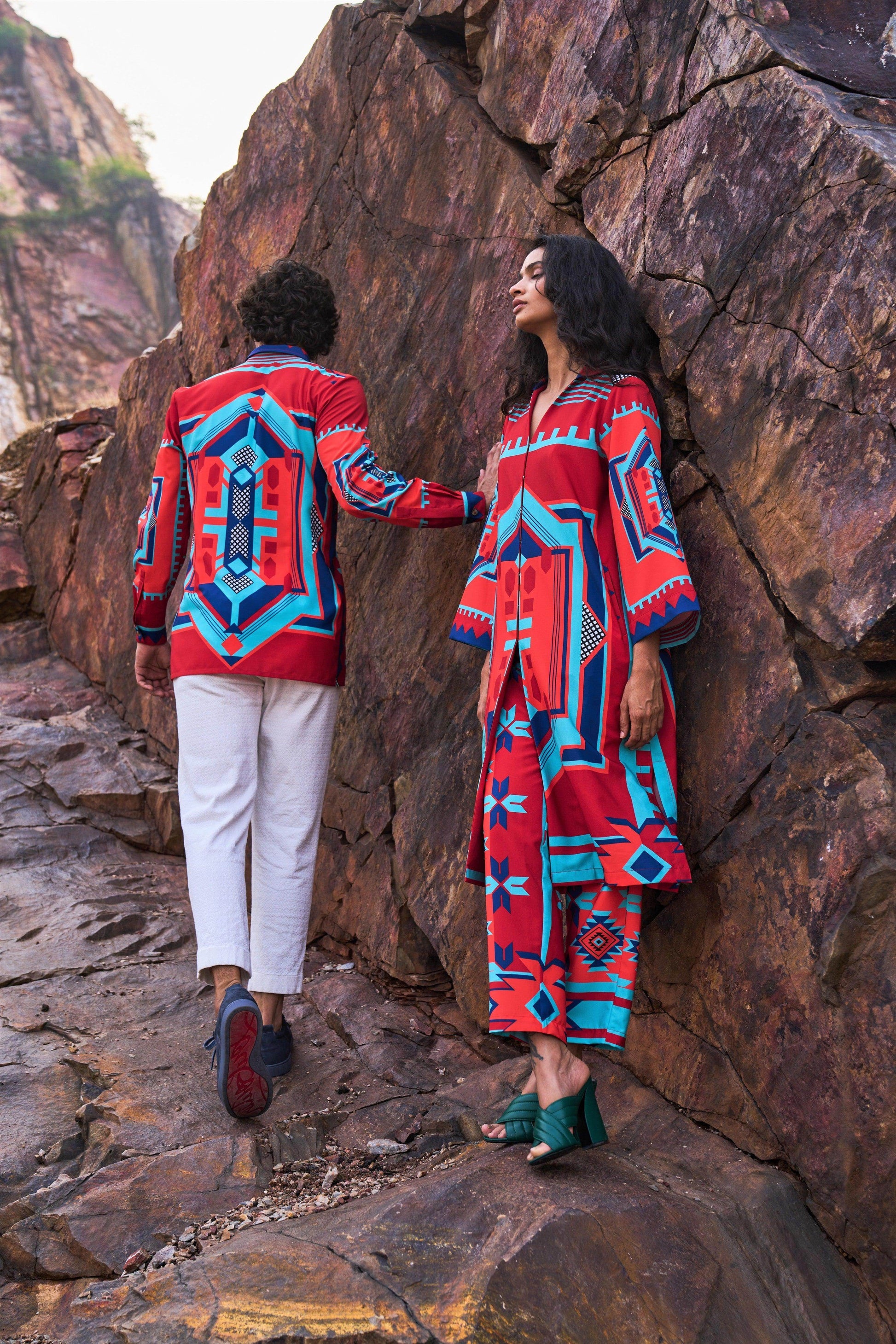 TRIBAL PRINTED PANT SET - dash and dot