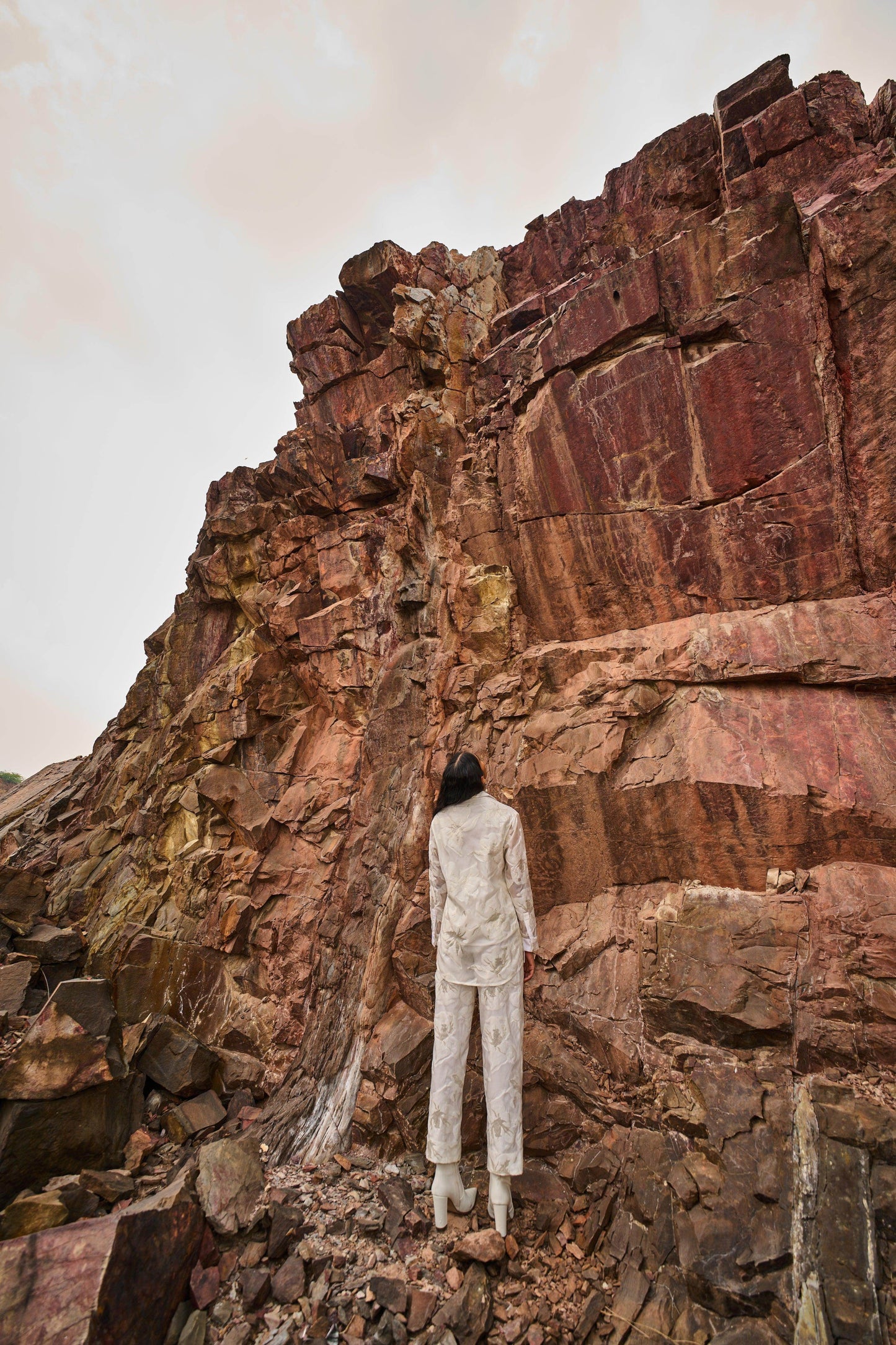 IVORY BROCADE PANT - dash and dot