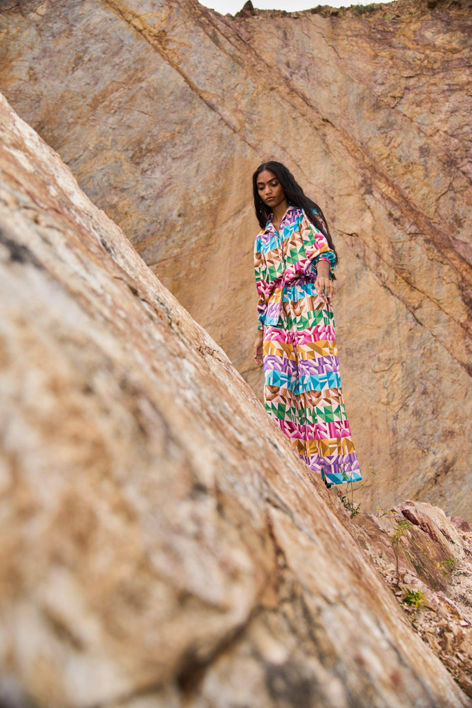 MULTICOLOUR MOTIF STRIPE SET - dash and dot dash and dot