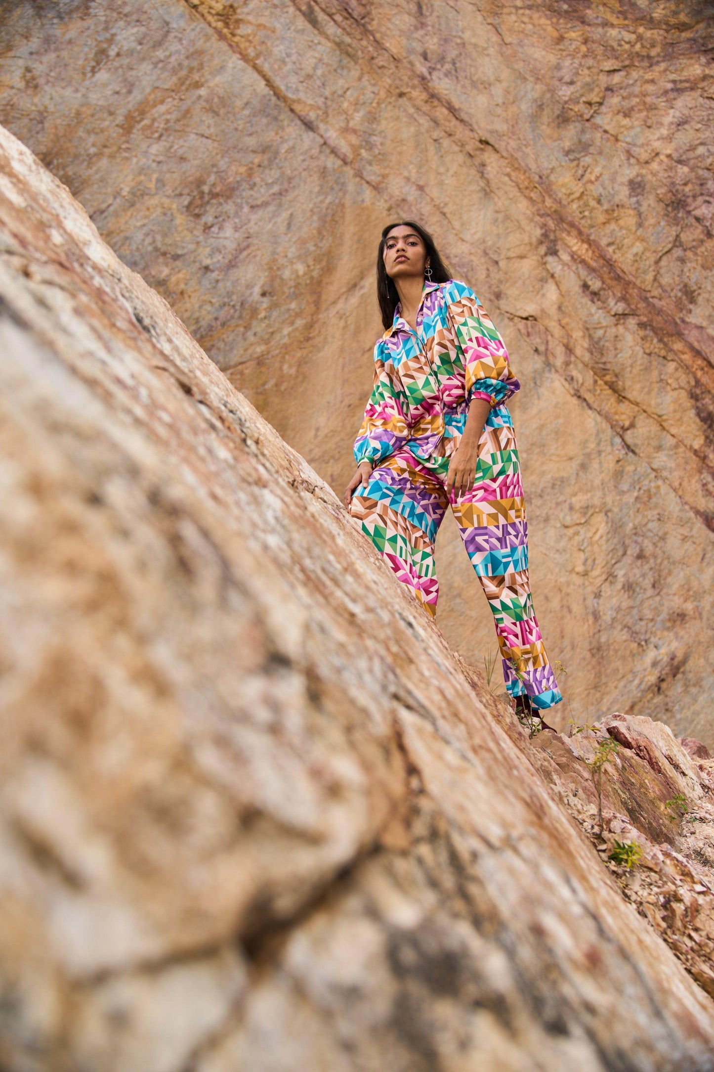 MULTICOLOUR MOTIF STRIPE PANT - dash and dot