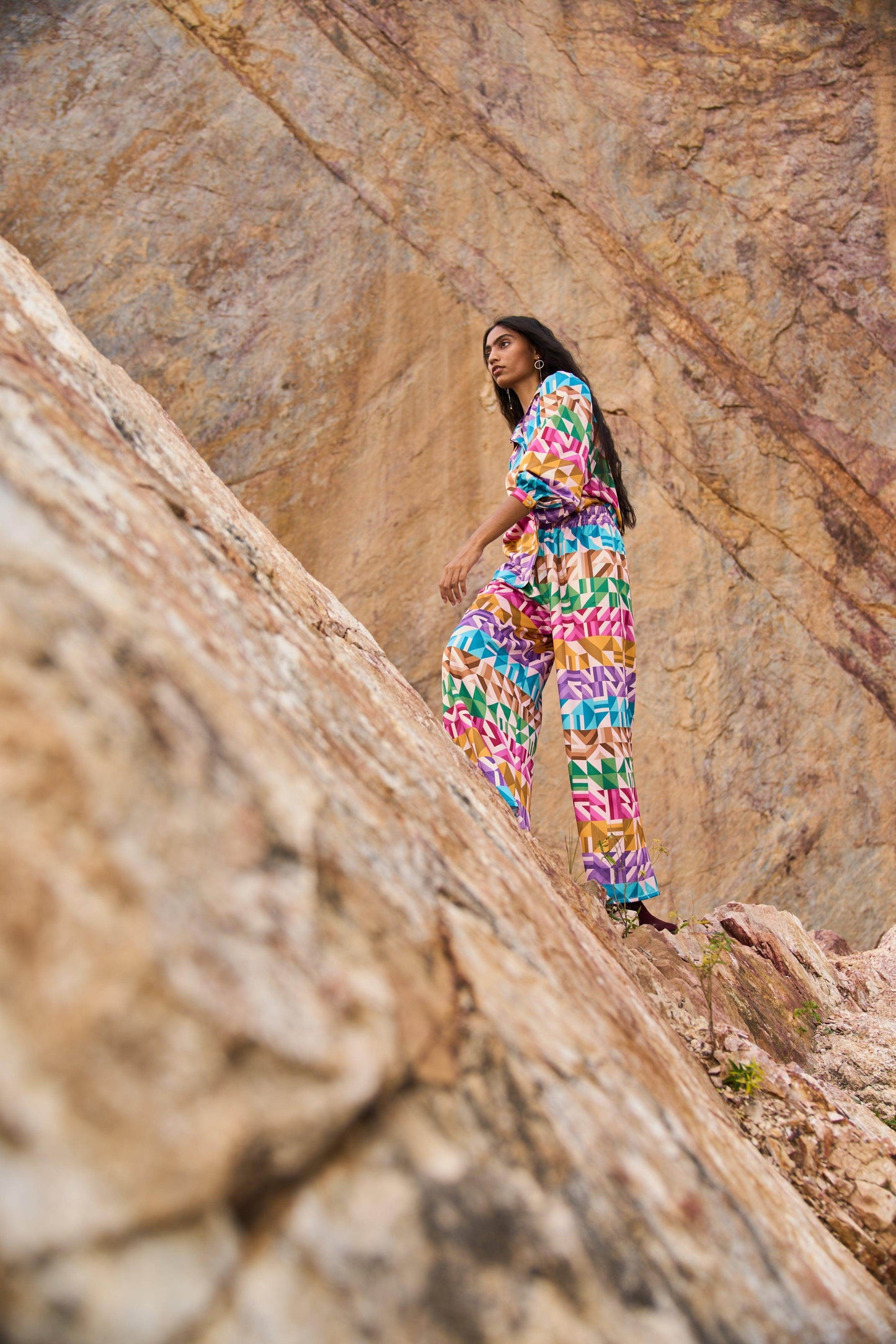 MULTICOLOUR MOTIF STRIPE PANT - dash and dot
