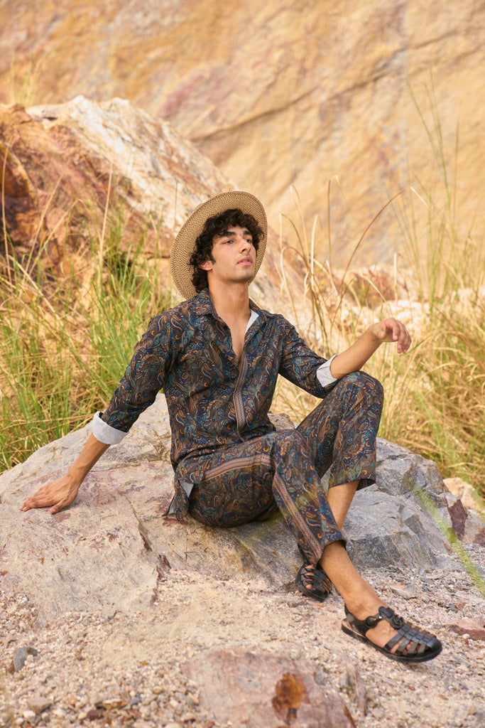 PAISLEY PRINTED PANT SET - dash and dot dash and dot