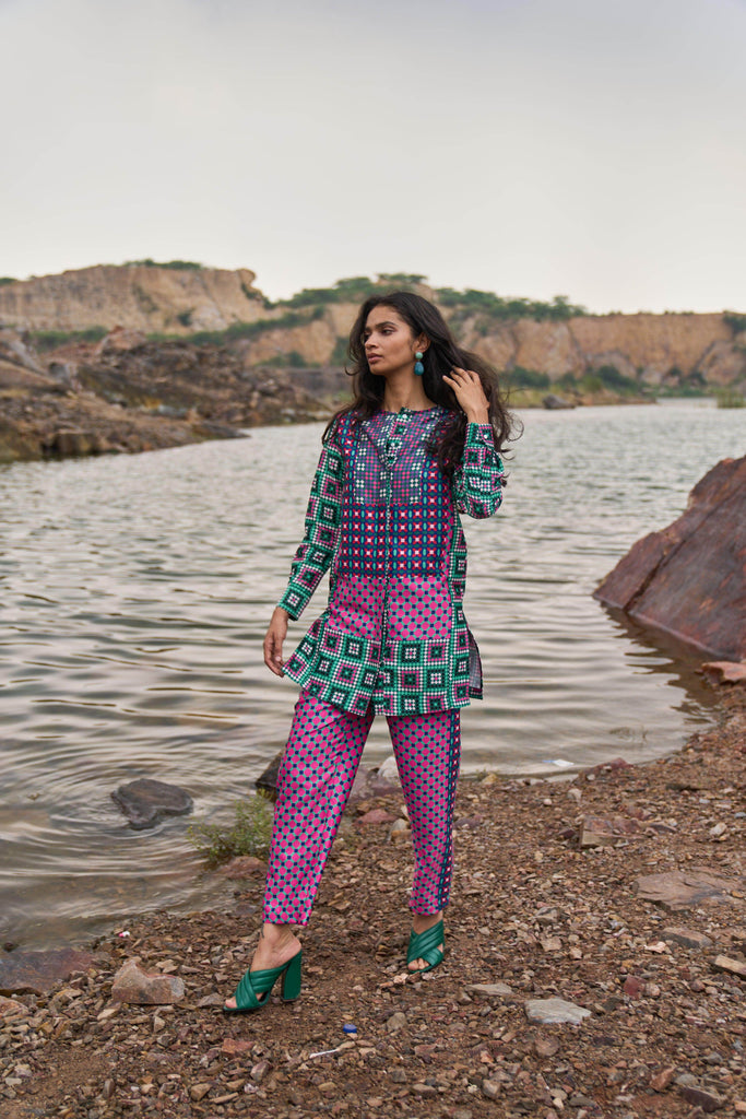 MOROCCAN TILE PRINTED SET - dash and dot dash and dot