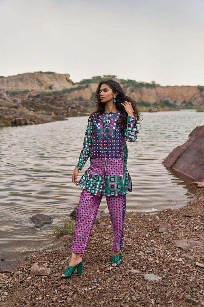 MOROCCAN TILE PRINTED PANT - dash and dot dash and dot