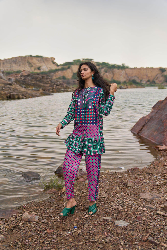 MOROCCAN TILE PRINTED PANT - dash and dot dash and dot