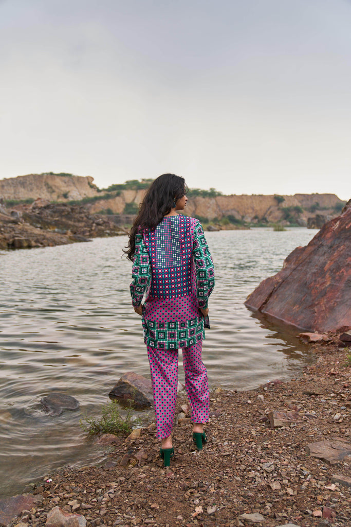 MOROCCAN TILE PRINTED PANT - dash and dot dash and dot