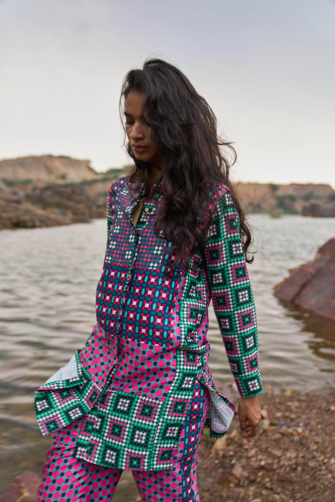 MOROCCAN TILE PRINTED SET - dash and dot dash and dot