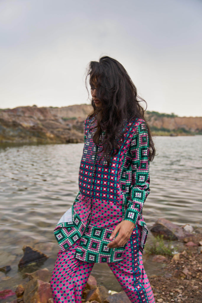 MOROCCAN TILE PRINTED PANT - dash and dot dash and dot