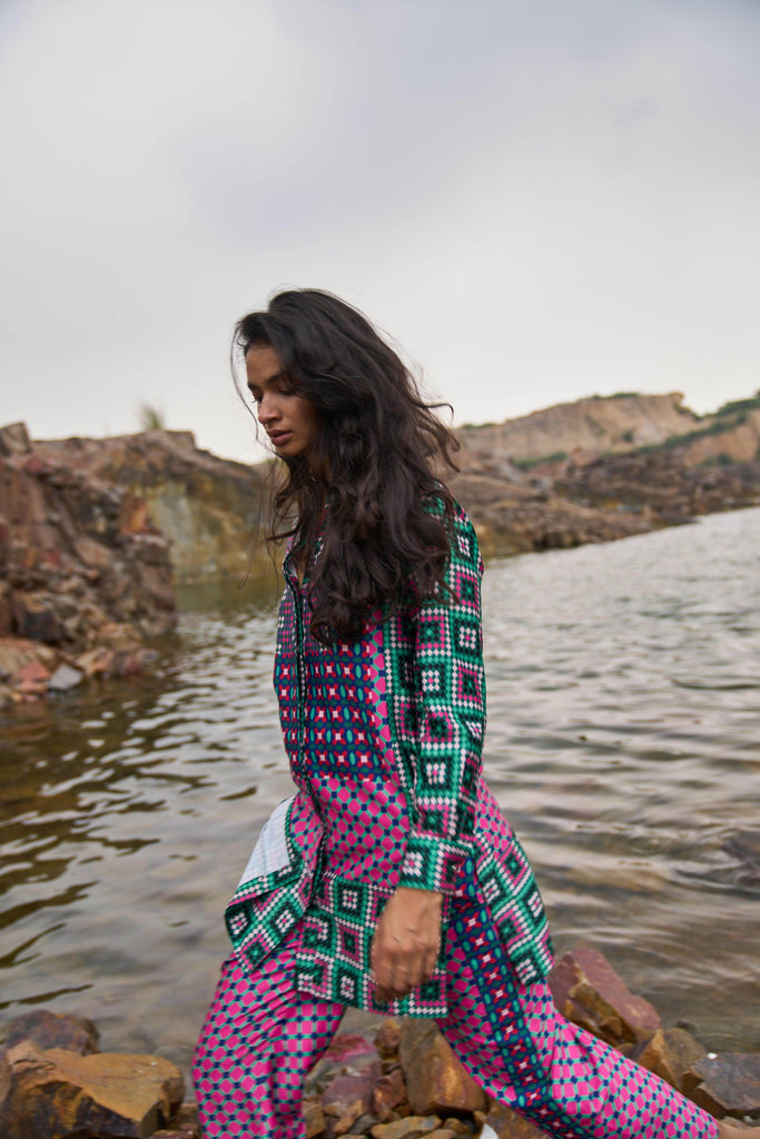 MOROCCAN TILE PRINTED PANT - dash and dot dash and dot