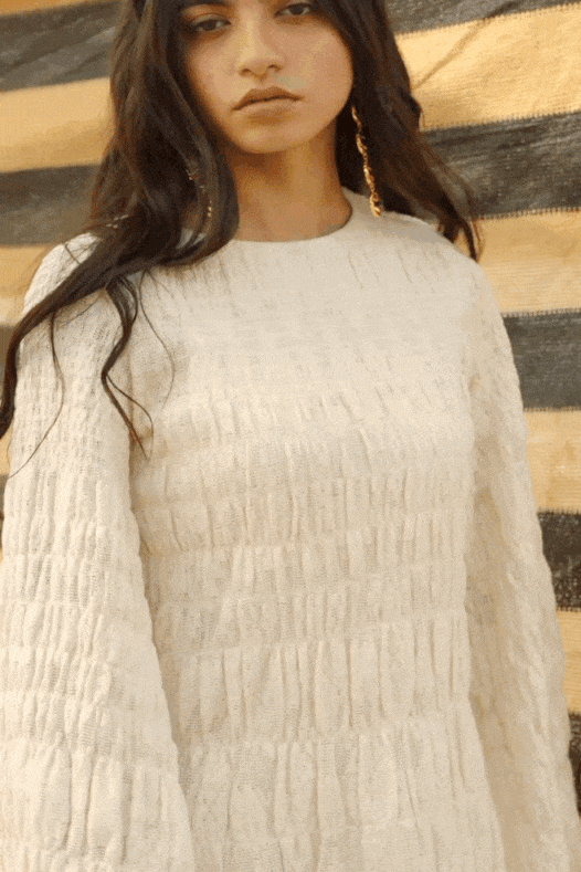 ALLOVER RUCHED LACE DRESS - dash and dot