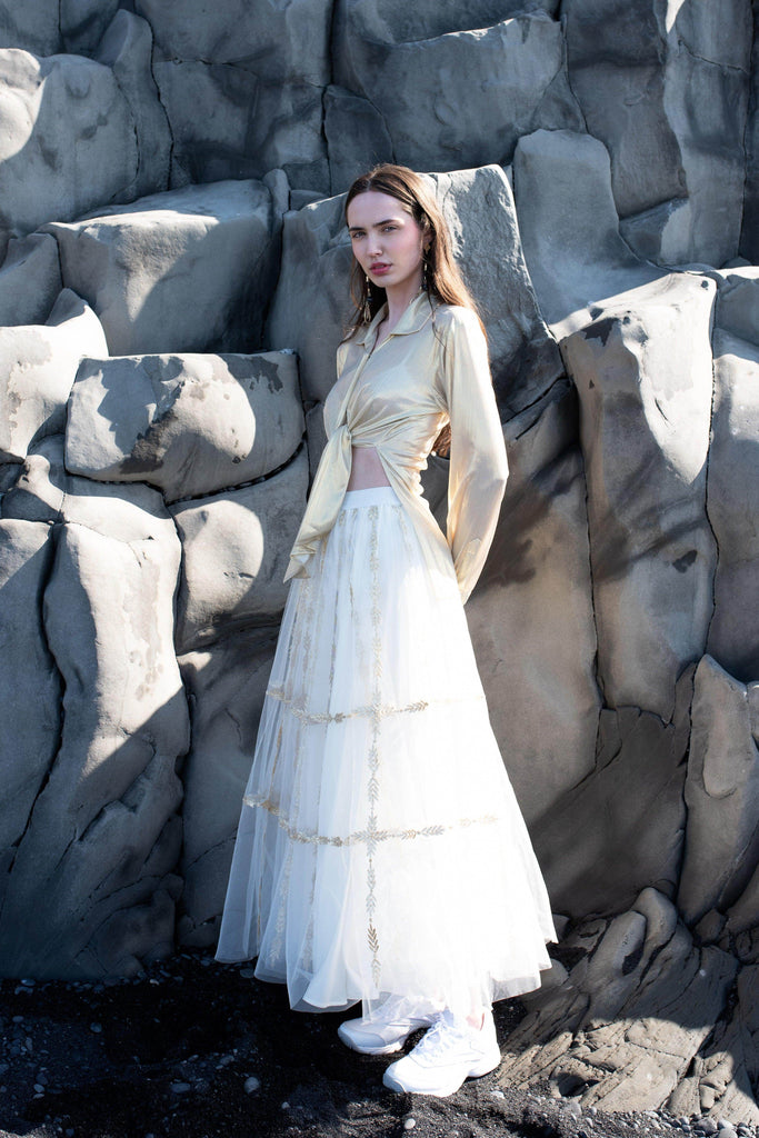 CHAMPAGNE GOLD SHIRT - dash and dot dash and dot