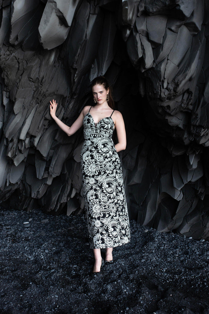 SIGNATURE B&W SEQUIN GOWN - dash and dot dash and dot