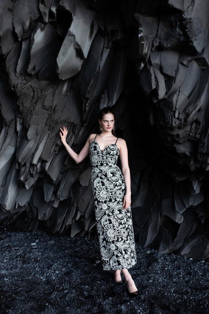 SIGNATURE B&W SEQUIN GOWN - dash and dot dash and dot