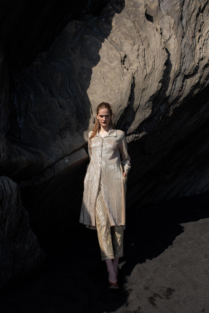 SHIMMERING LONGLINE SHIRT - dash and dot dash and dot