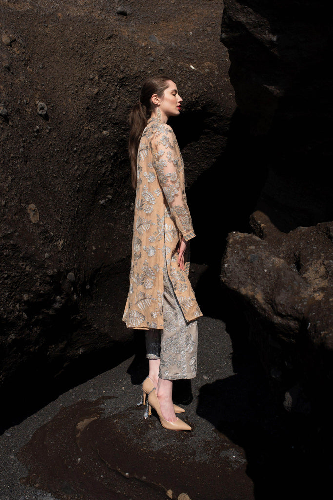 METALLIC BADLA STITCH LONGLINE TOP - dash and dot dash and dot