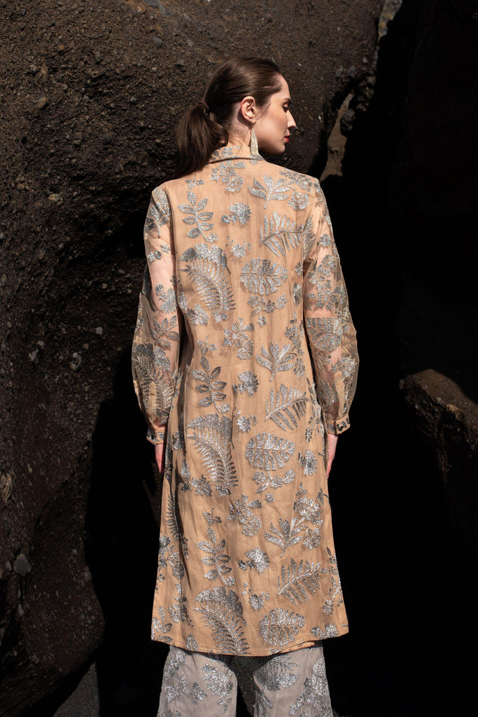 METALLIC BADLA STITCH LONGLINE TOP - dash and dot dash and dot